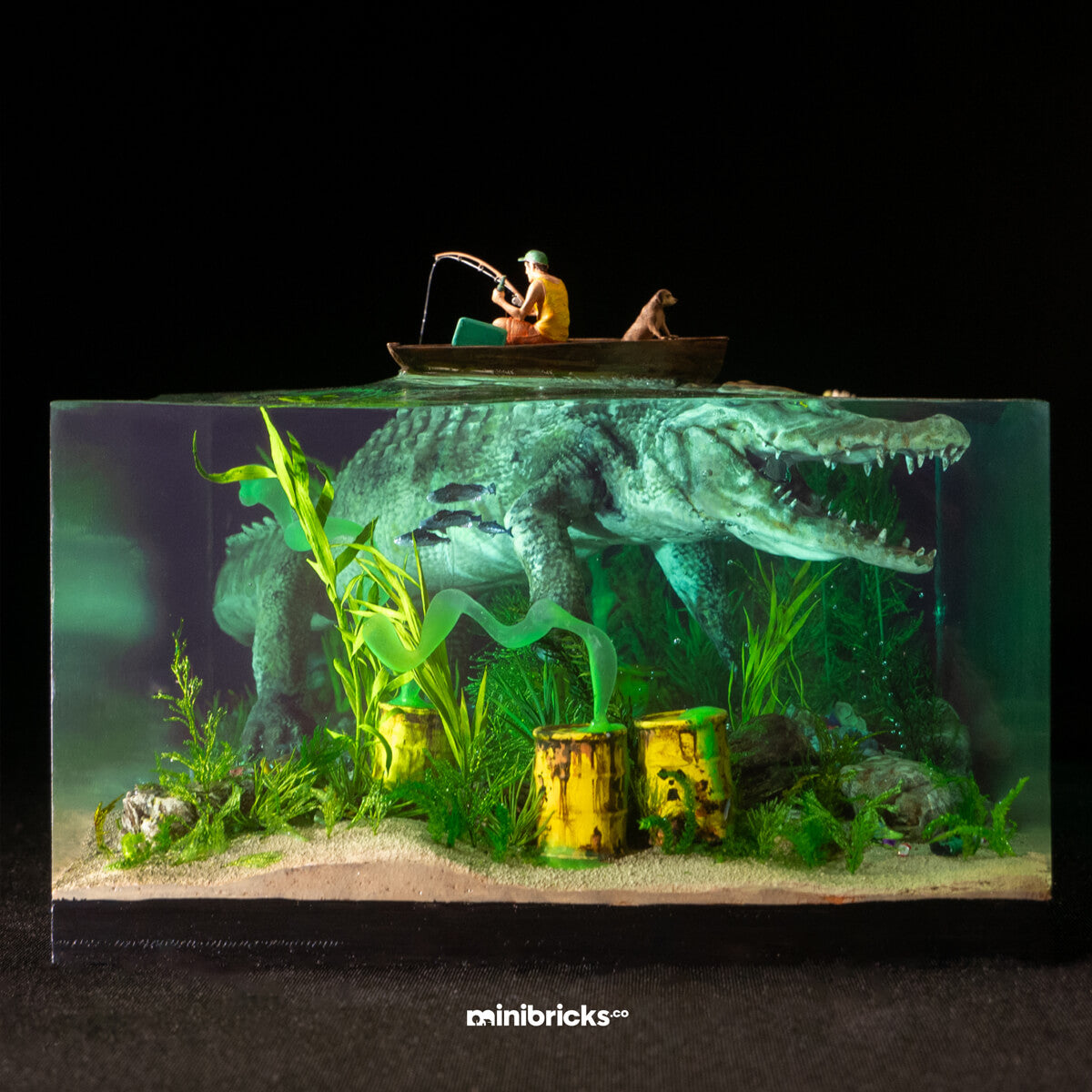 Fisherman vs Giant Crocodile