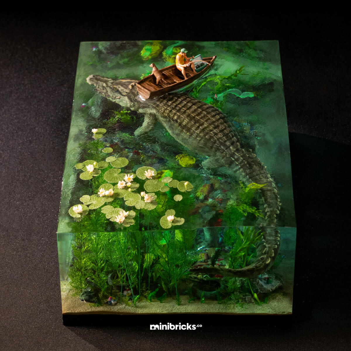 Fisherman vs Giant Crocodile