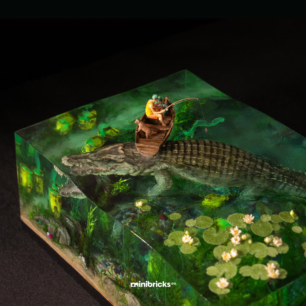 Fisherman vs Giant Crocodile