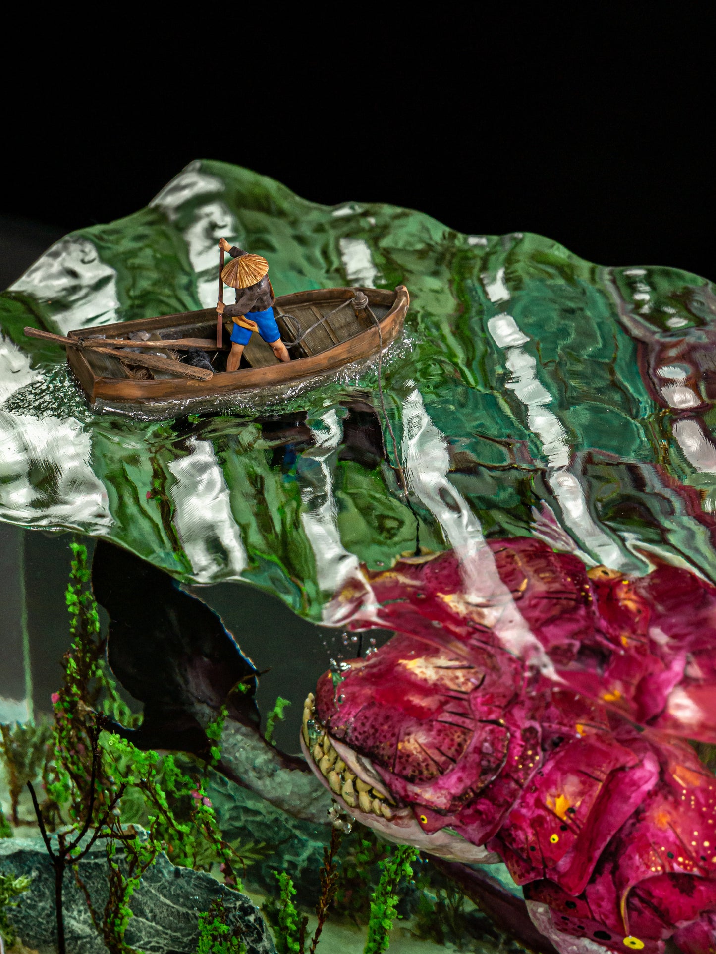 Fisherman and Underwater monster